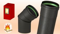 Tuyaux Email et raccordement poêle à Pellets