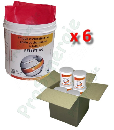Lot de 6 pots de Pellet A9 (réf 3280 x6)