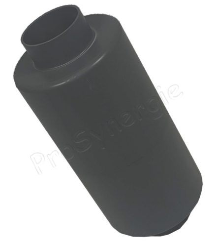 Silencieux d´échappement PVC (Ø x Longueur 100x200mm) Ø 50 mm  (aspiration granulés)