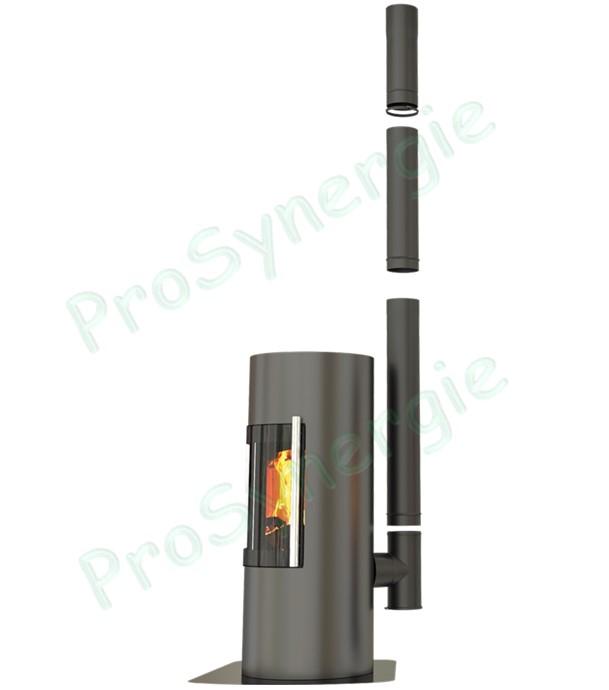 Tuyaux de poele émaillés - Cotes des éléments de conduit de raccordement et dimensions des déviations