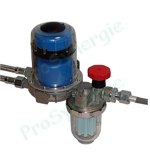 Liaison Brûleur, Filtre et Cuve Fioul (Mono-Tube ou Bi-Tube) et branchement des accessoires sur la Cuve