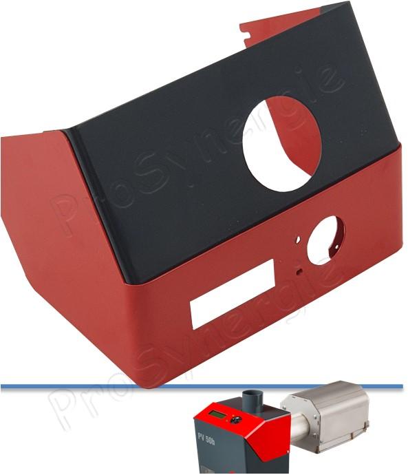 Couvercle métallique supérieur couleur rouge pour brûleur PV50 b/c