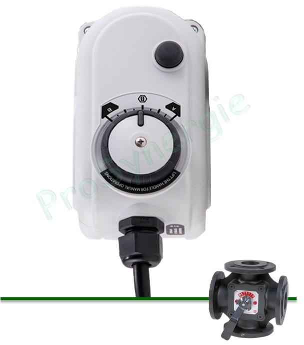 Servomoteur 230V 50Hz pour Vanne mélangeuse Fonte 3 ou 4 voies à Bride