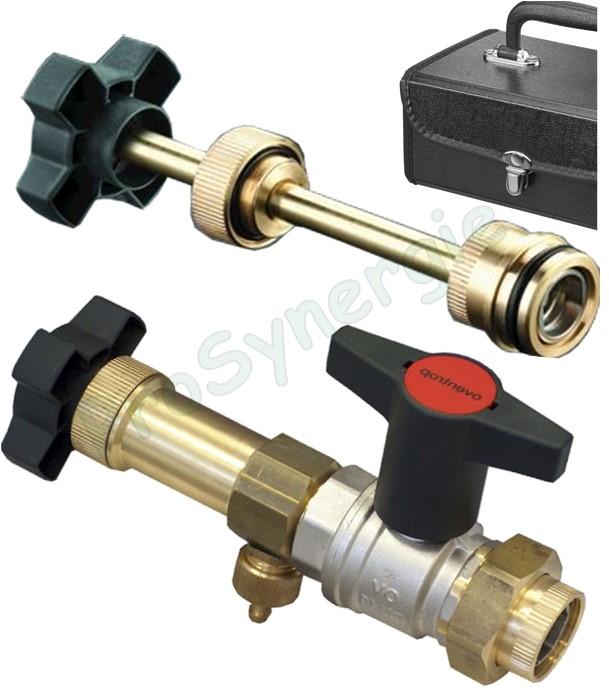 Demo Bloc Outil spécial pour remplacer les mécanismes (tête 30x1.5 ou 30x1.0) en pleine période de service, sans vidanger linstallation