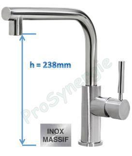 Robinet mitigeur cuisine équerre Vand (Inox)