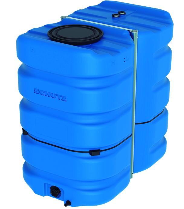 Cuve aérienne polyéthylène avec bandage stockage d´eau potable Aquablock XL 3000 litres HxLxP = 1850x1150x1725mmTrou d´homme 490 mm, couvercle plat