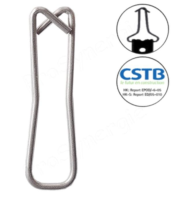 Lot de 100 Crochets de fixation HK pour béton ou brique (perçage Ø 8mm, sans cheville) charge de travail jusqu'à 75 kg