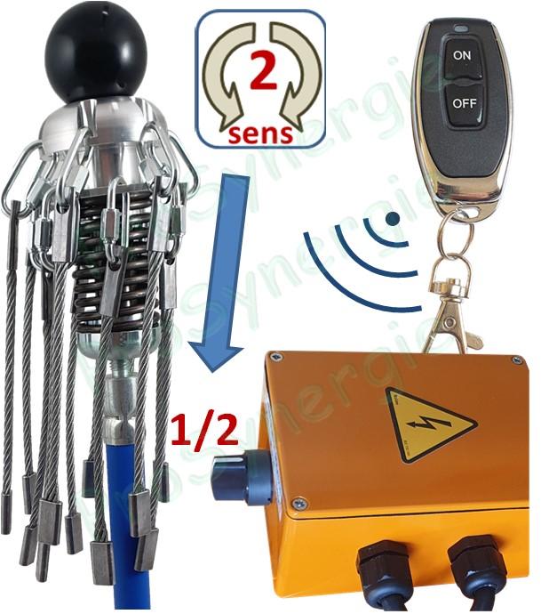 Nouveau Rotonet 2 sens : Présentation de l´appareil à débistrer les conduits de cheminée