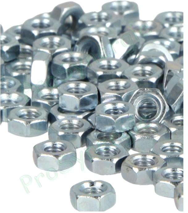 Lot d'écrous hexagonaux 6 pans acier zingué - Ø M6 à M12 mm