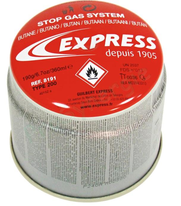 Cartouche sécurisée 190 g Stop Gaz System. type 200. butane + propane