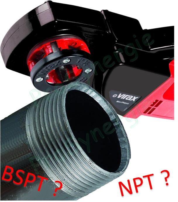 Les différents filetages sur les tubes acier pour les installations de chauffage, sanitaire, gaz et industrie