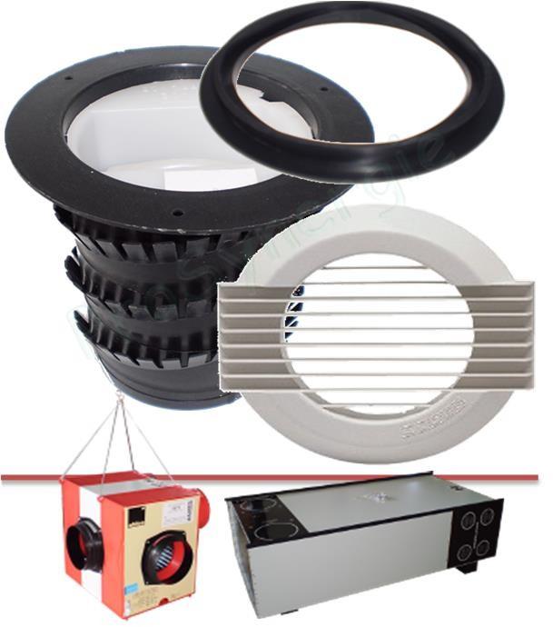 Bouche d´extraction d´air + manchette + membrane VMPH et Vmp2i