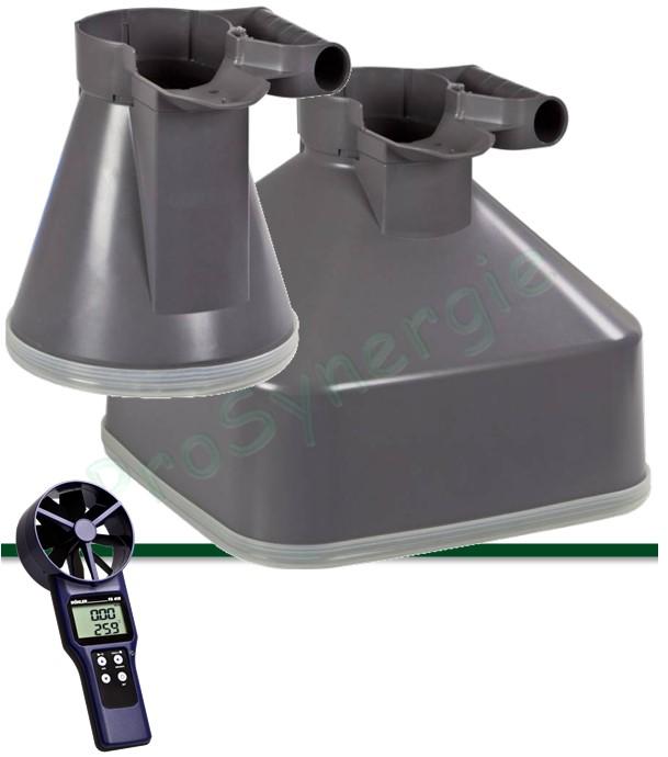 Cônes de mesure pour anémomètres à hélice Wöhler FA 4xx (en kit carré + rond ou rond seul)
