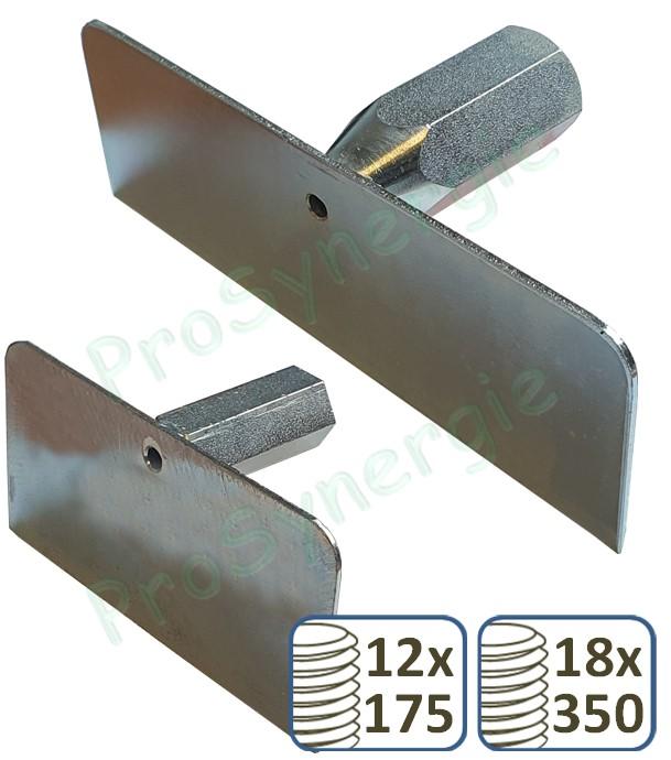 Raclette coudée pour décapage de paroi avec tige de manuvre (12 x 175 ou 18 x 350)