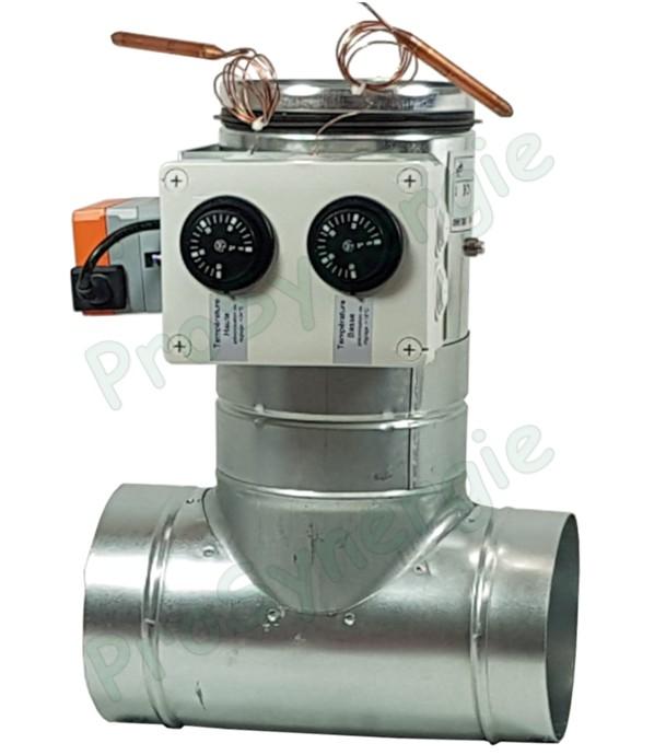 By-Pass avec registre motorisé pour le raccordement d´un Puits Canadien (Géothermique, Provençal)