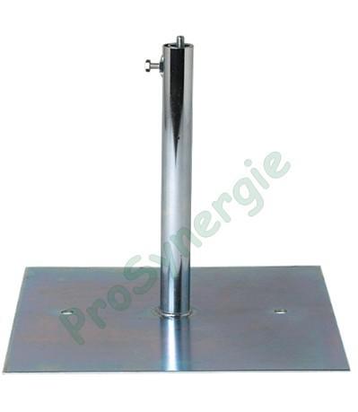 PST - Pied support terrasse hauteur réglable avec platine pour le supportage des tuyau de ventilation
