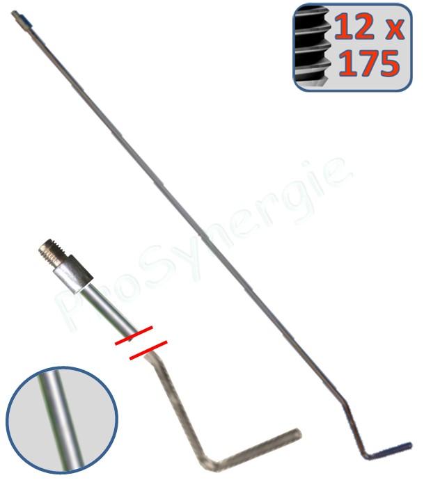 Tige de manuvre Longueur 1 m - Ø 10 mm - pour ramonage et grattage - 12 x 175