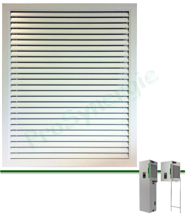 Grille de reprise Alu blanc porte-filtre avec Filtre G2 intégré pour Pompe à Chaleur Air / Air Aldes T.One