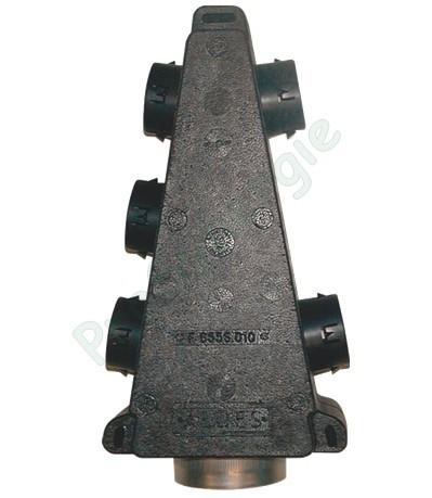 Caisson répartiteur Triangulaire isolé Ø125 + 6x80
