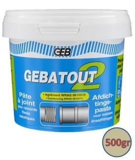 Pot 500 grammes pâte à joint d´étanchéhité pour raccord fileté métalique Gebatout 2 (déstockage couvercle cassé)