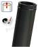 Kit CréaPlus Inox - Conduit cheminée Isolé (Duoten) hauteur utile 2,95 mètres Int./Ext. = Inox 304 / (I 304 ou Galva) - Øint/ext 180/230mm - Conduit de finition bas Inox laqué noir (RAL9005)