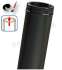 Kit S/Rampant - Conduit cheminée Isolé (Duoten) hauteur utile 1,4 mètres Int./Ext. = Inox 304 / (I 304 ou Galva) laqué noir (RAL9005) - Øint/ext 200/250mm