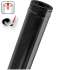 Kit CréaBase Noir - Conduit cheminée Isolé (Duoten) hauteur utile 2,95 mètres Int./Ext. = Inox 316 / 304 - Øint/ext 100/150mm - Sortie toiture Inox laqué noir (RAL9005)
