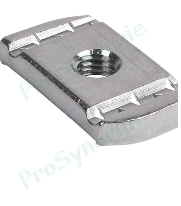 Plaque taraudée Ø M8 LxPxEp = 34x19x6 mm pour rail et console 41/21 et 41/41 (suspension collier tuyau de ventilation)